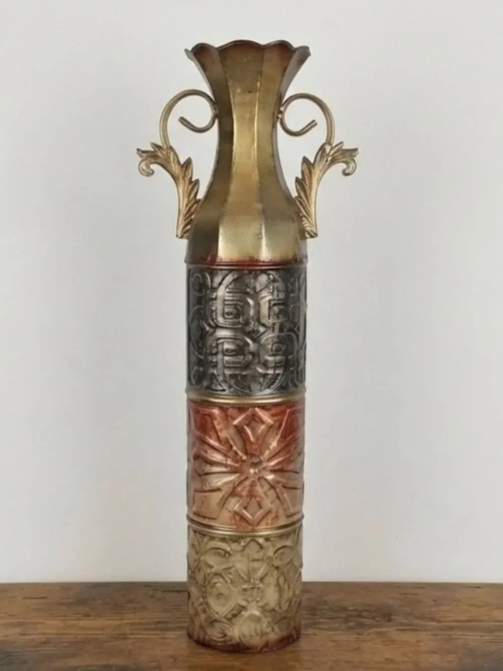 Tall Metal Floor Vase 23